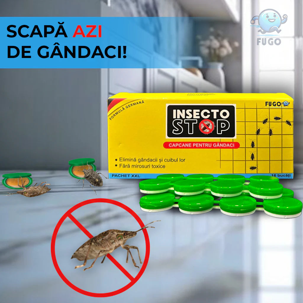 Capcana pentru Gandaci INSECTO-STOP - Pachet XXL 16 Bucati